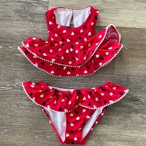 Jane and jack ruffled two-piece